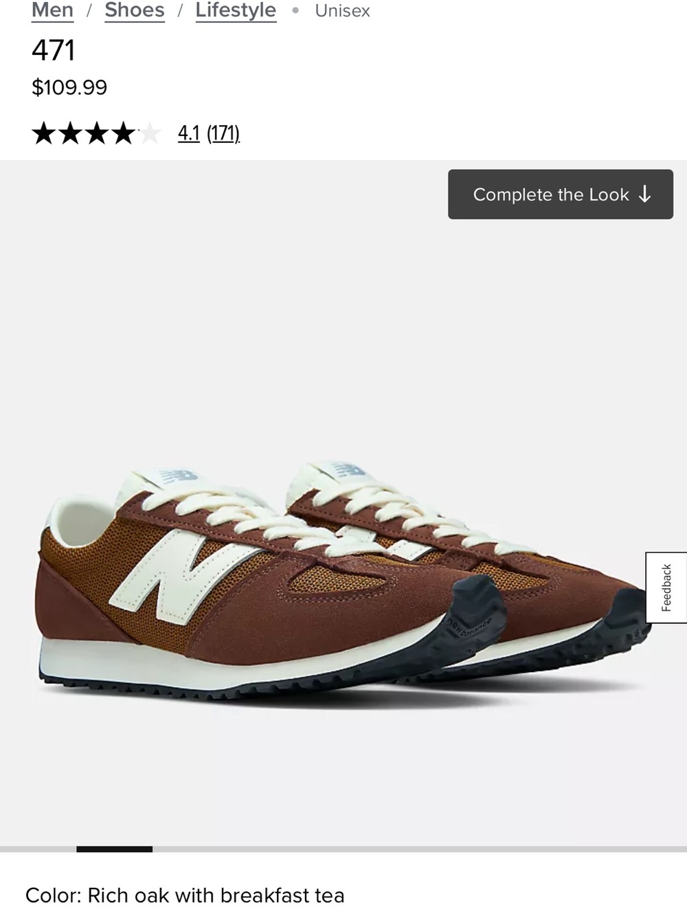 New Balance Rich Oak and Cream Low-Profile Runner